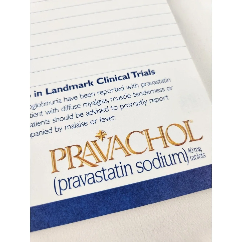 Vintage Pharmaceutical Drug Rep Full Size Memo Notepad Tear Off Pravachol Statin
